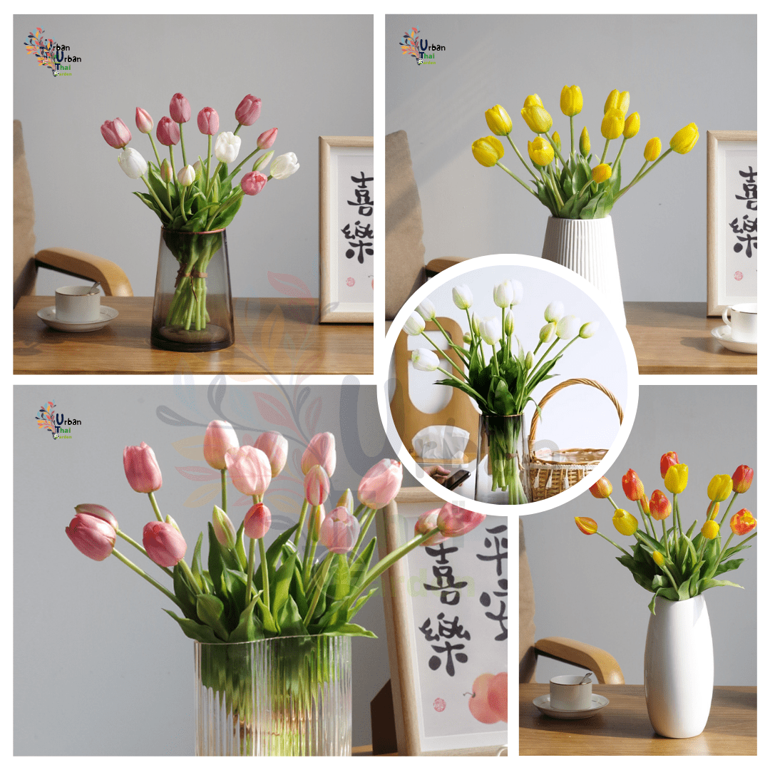 ดอกทิวลิปปลอม 5 ก้าน Artificial Tulips DP0001 - Image 7